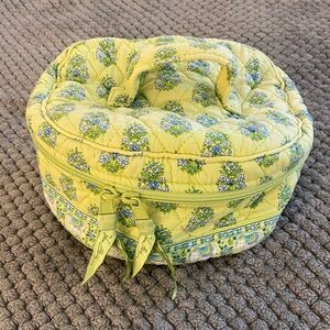 Vera Bradley Green Floral with Elephants Quilted Cosmetic Bag